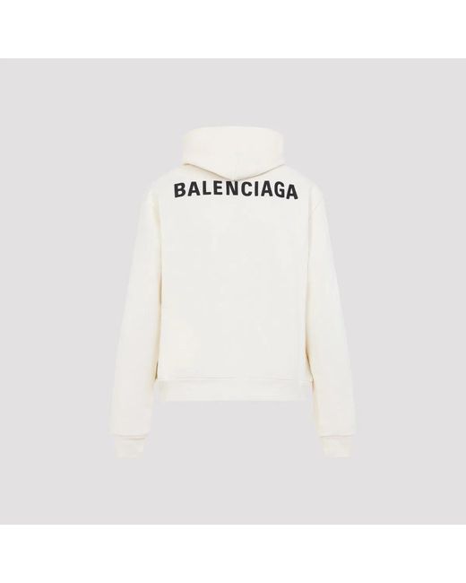 Balenciaga White Medium Fit Hoodie