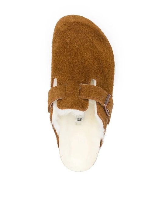 Birkenstock Brown Boston Shearling Sandals