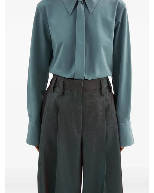Jil Sander Gray Pantalon Pierna Ancha