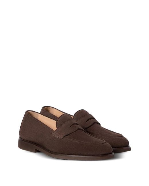 Brunello Cucinelli Brown Penny-Slot Loafers for men