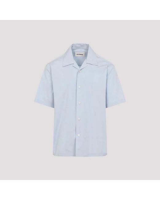 Jil Sander Blue Light Cotton Shirt for men