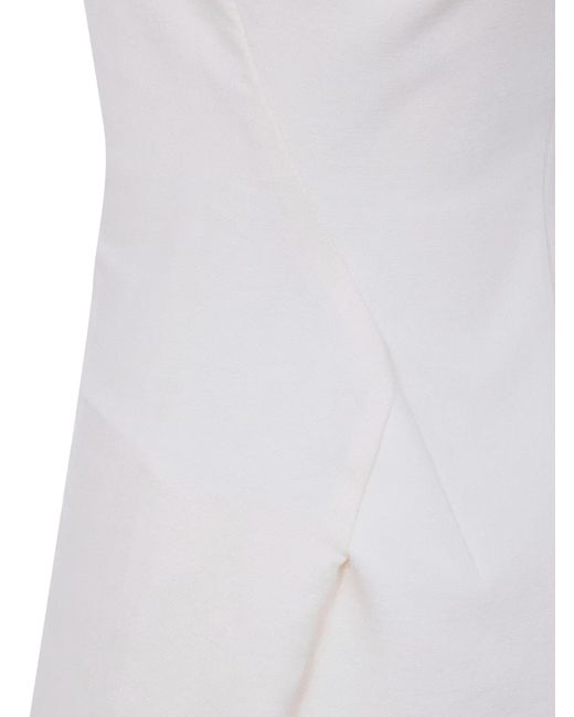 Jacquemus White "La Robe Tablier" Midi Dress