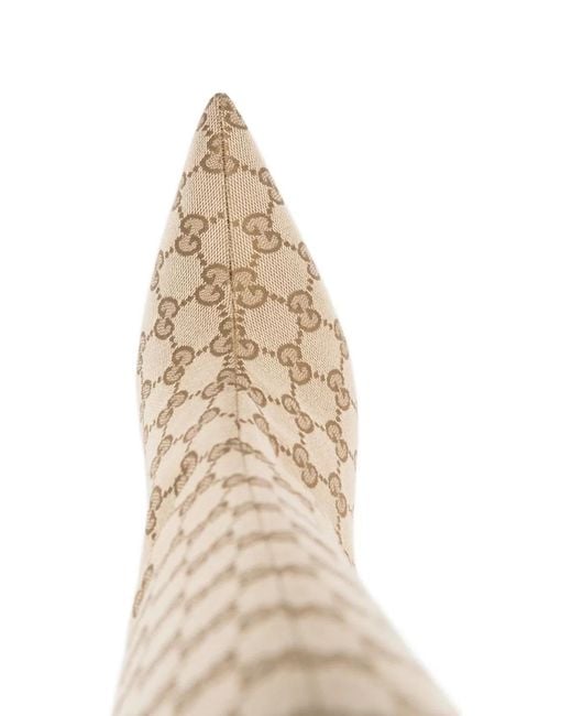 Gucci White Polyester Cotton Polyamide Flat Shoes