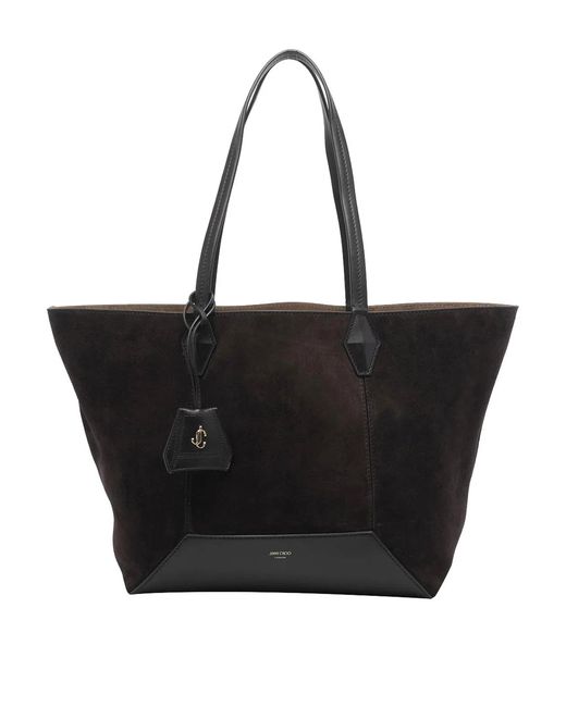 Jimmy Choo Black Coffe Diamond Tote Bag