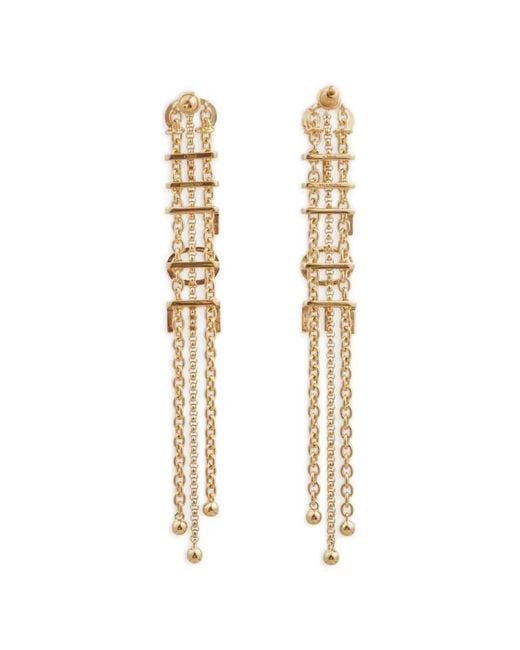 Chloé White Polished Chain-Link Drop