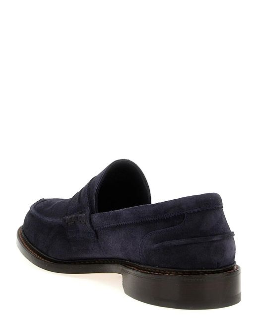 Tricker's Blue 'Adam' Loafers for men