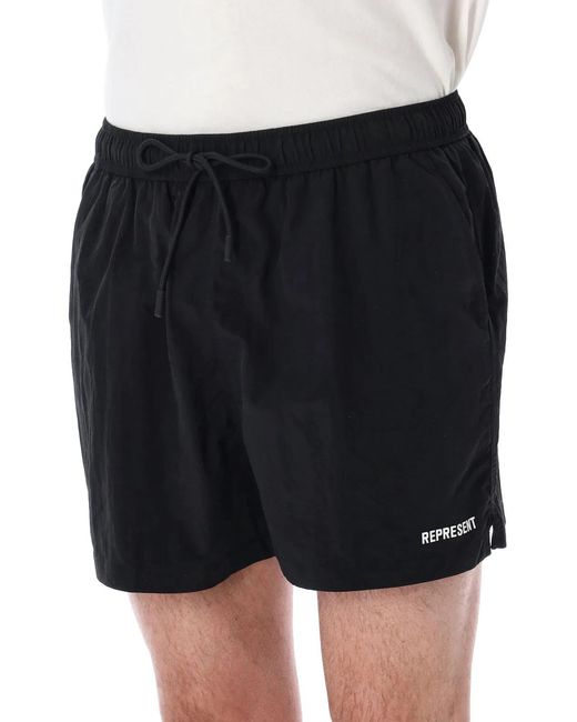 Represent Black Swimshorts for men