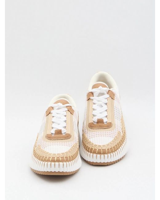Chloé Pink Nama Sneakers