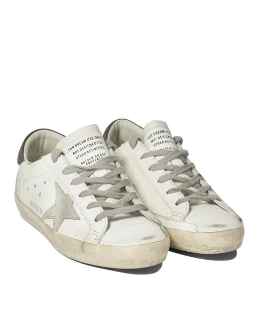 Golden Goose Deluxe Brand White "Super-Star" Low-Top Sneakers