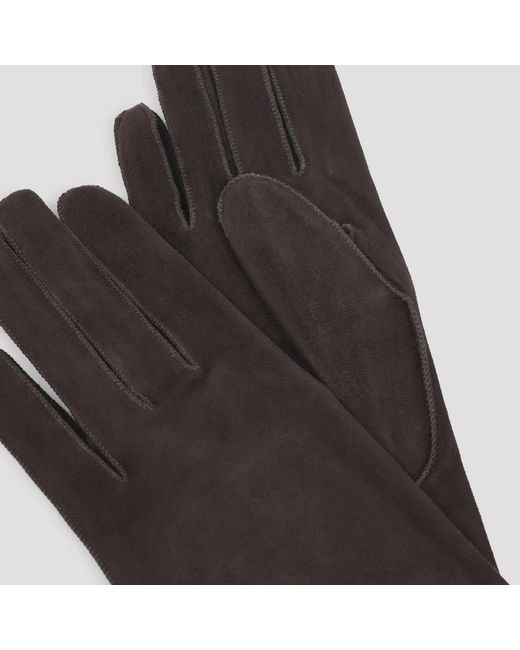 Lanvin Brown Long Slim Goatskin Gloves