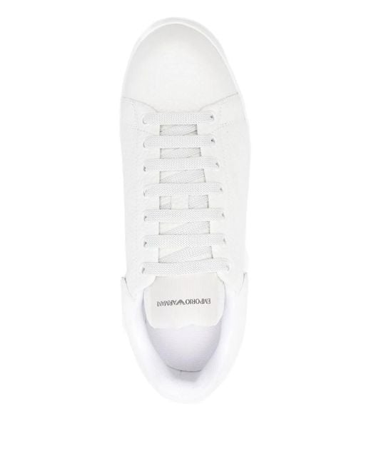 Emporio Armani White Leather Sneakers for men
