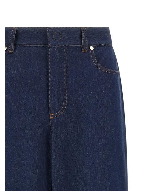 Fendi Blue 'Ff Reverse' Jeans