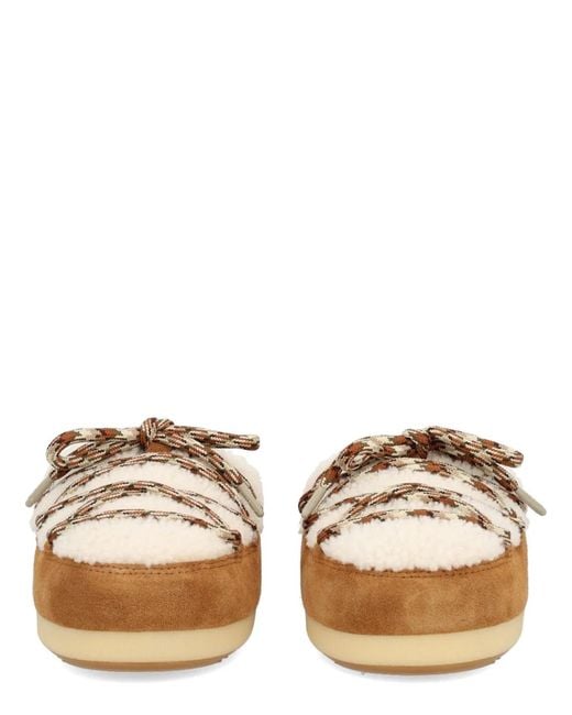 Moon Boot Brown Shearling "Evx" Mules