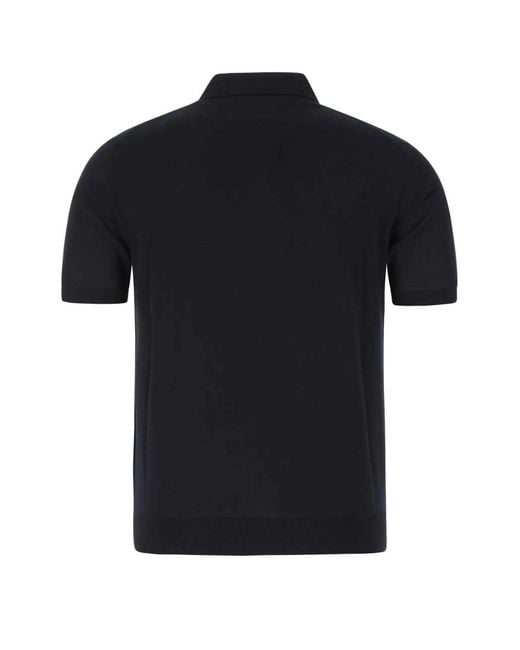 Prada Black Midnight Wool Polo Shirt for men
