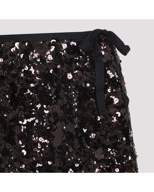 Prada Black Polyamide Midi Skirt