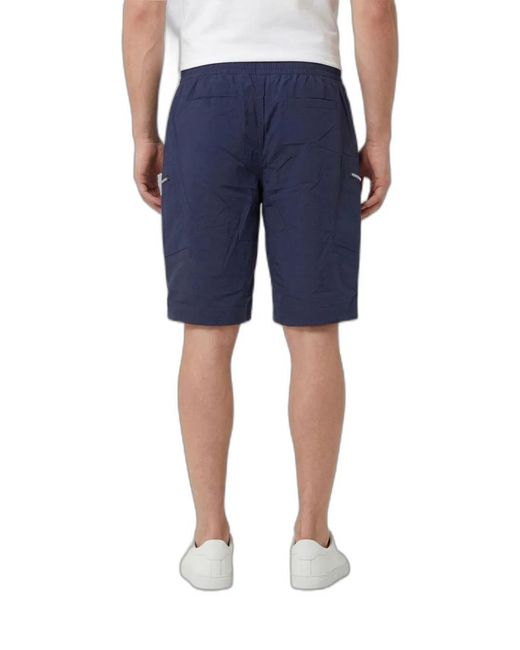 Moose Knuckles Blue Topflight Cargo Shorts for men