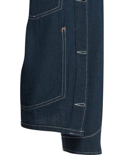 Beams Plus Blue Engineer Cotton Denim Jacket for men