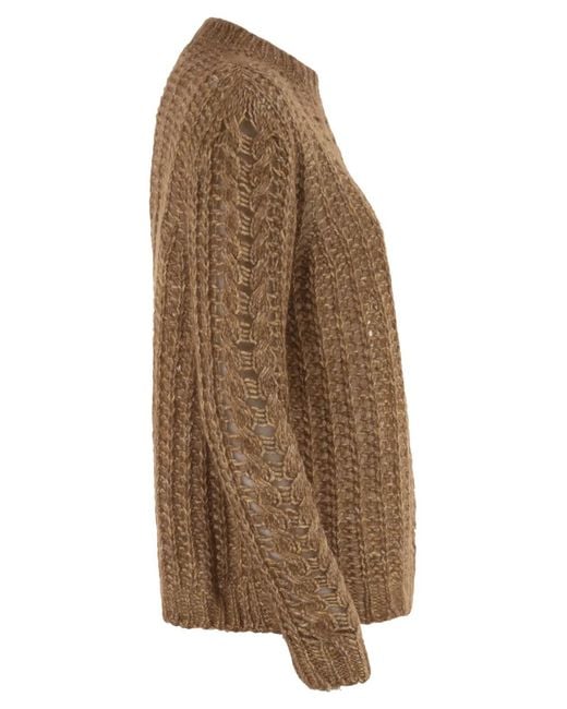 Herno Brown Crew Neck Knitted Jumper