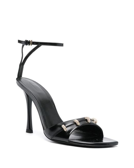 Givenchy Black Stitch Leather Sandals