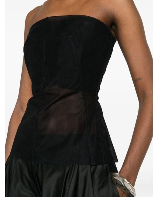 Rick Owens Black Bustier Top