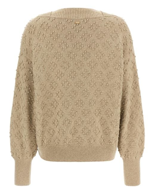 Agnona Natural Embossed Sweater