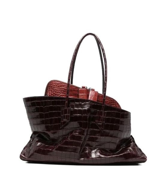 The Attico Black Faded Leather Bag