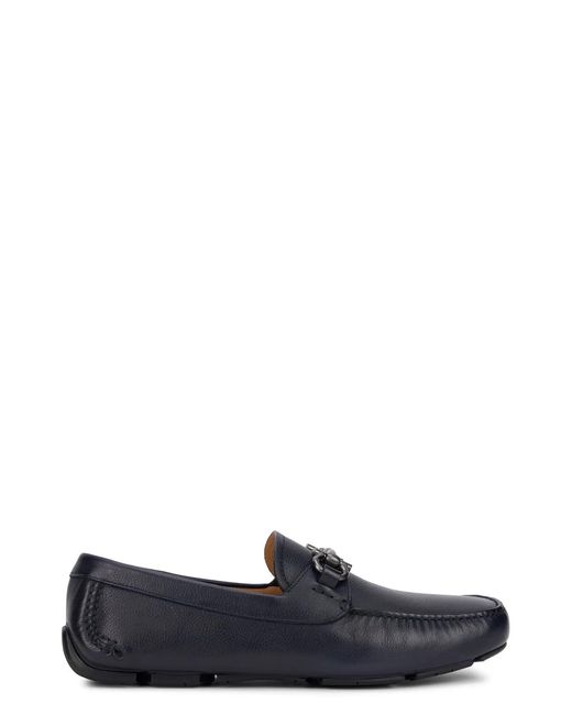 Ferragamo Black Moccasins Gancini Ornament Driver for men