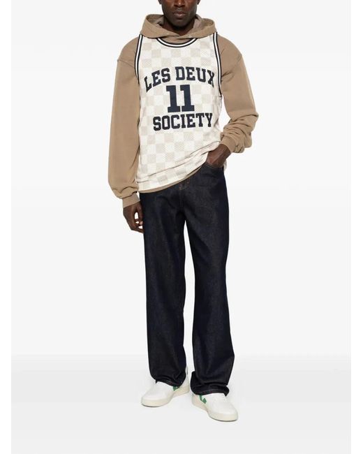 Les Deux White "Silas" Mesh Tank Top for men