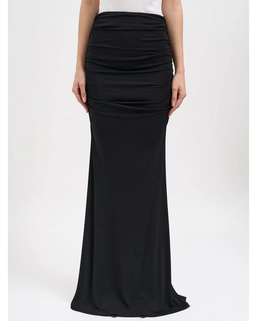 Elisabetta Franchi Black Long Viscose Skirt