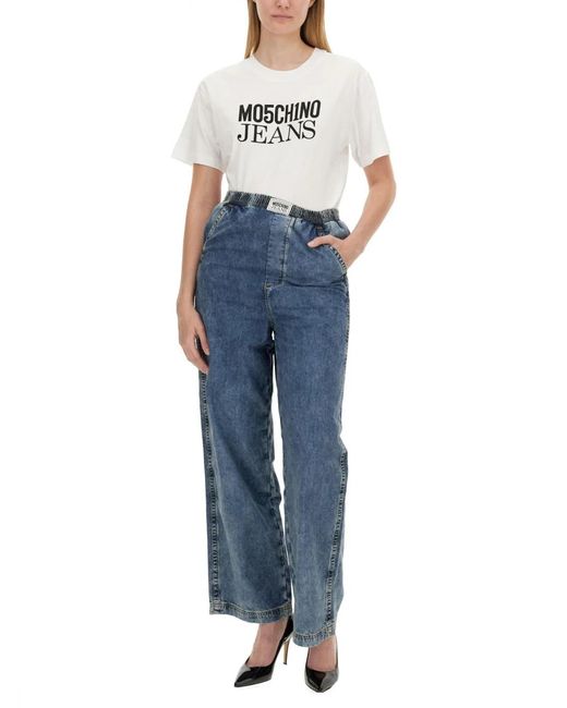 Moschino White T-Shirt With Logo