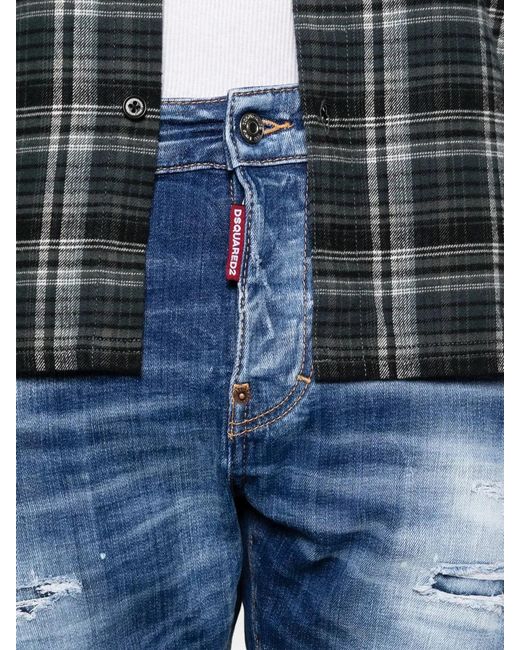 DSquared² Blue Pants 5 Pockets for men