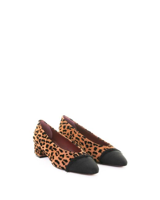 Roberto Festa Brown Leopard Suede Pumps