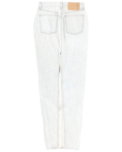 Haikure White Long Denim Skirt