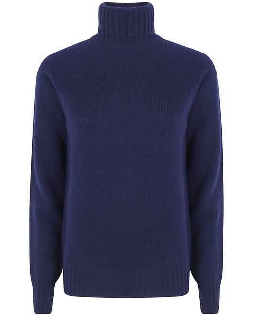 Drumohr Blue Turtle Neck Sweater