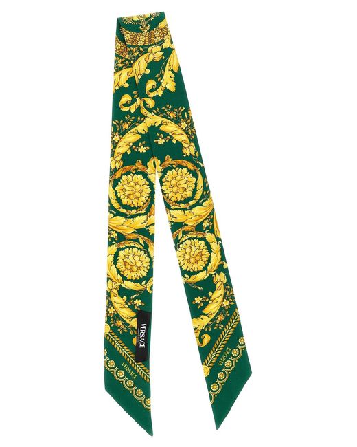 Versace Green Bandeau 'Barocco' Print