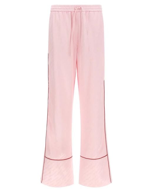 Off-White c/o Virgil Abloh Pink 'Jacquard Satin Pajama' Pants