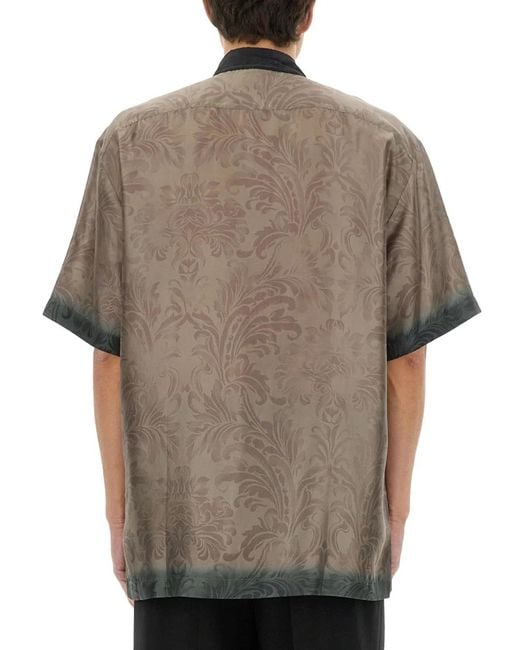 Dries Van Noten Gray Silk Shirt for men