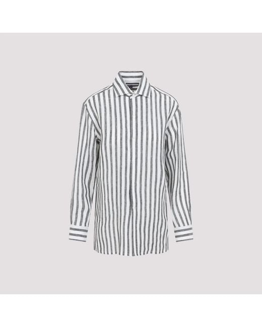 Ralph Lauren Blue And Capri Linen Shirt