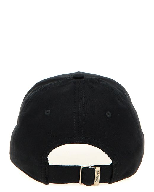 Saint Laurent Black Y Varsity Baseball Cap
