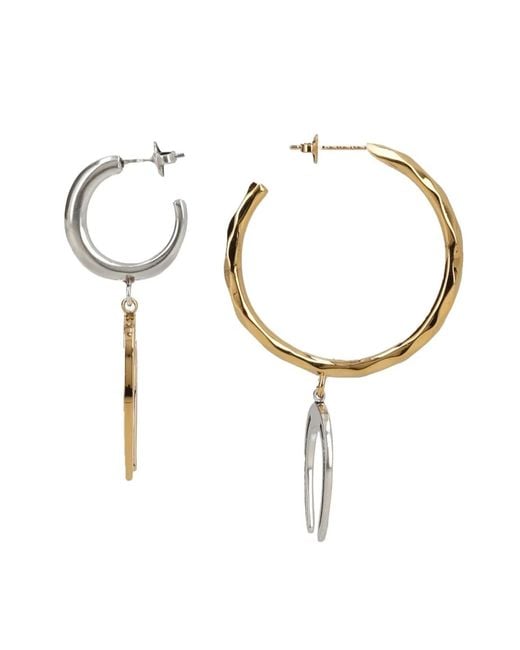 Isabel Marant Metallic Orecchini "Byrne" Asimmetrici