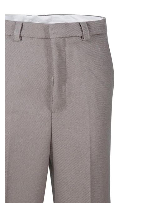 AMI Gray Wide Fit Trousers for men