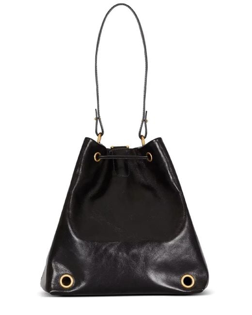 Balmain Black "Pulse" Convertible Leather Backpack