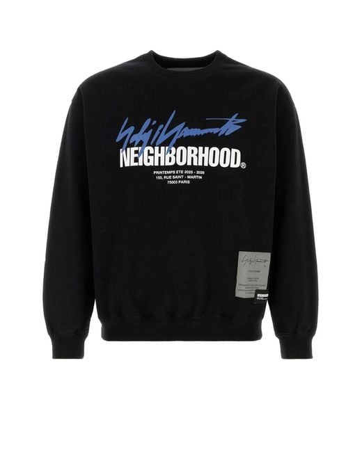 Yohji Yamamoto Black Sweat Shirt Ls for men