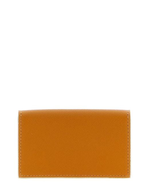 Marni Orange Logo Business Card Holder
