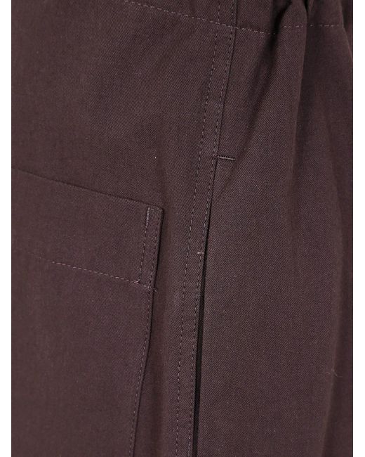 Y's Yohji Yamamoto Purple Straight String Twill Trousers