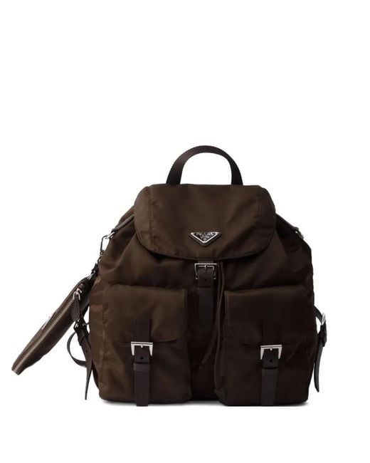 Prada Black Medium Re-Nylon Backpack With Pouch