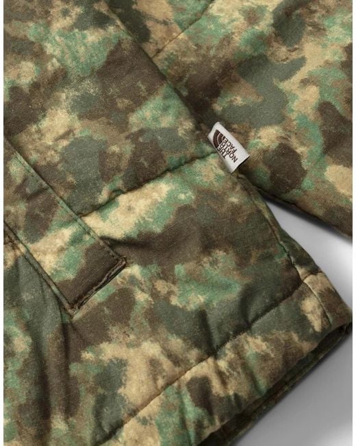 The North Face Green M66 Camo Stuffed Shirt Jacket for men