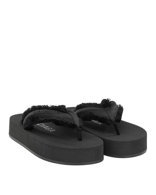Balenciaga Black "Jet Leg" Low Sandals
