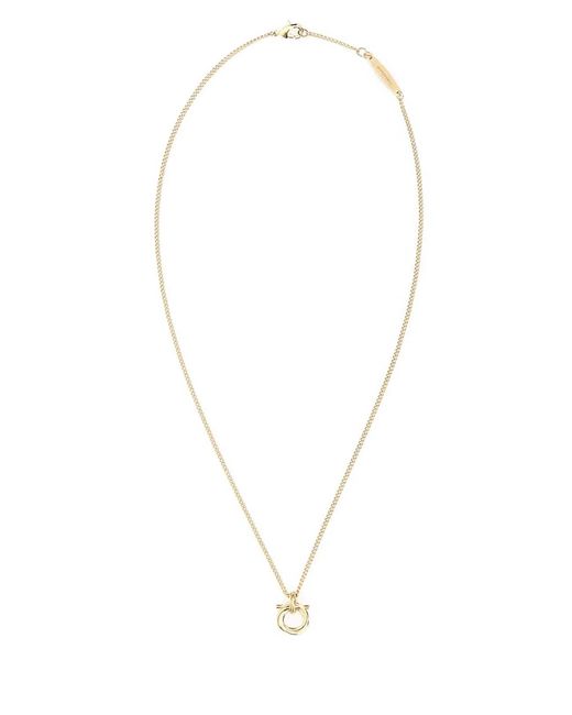 Ferragamo Metallic Salvatore Metal Gancini Necklace