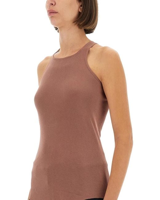 Rick Owens White Viscose Top